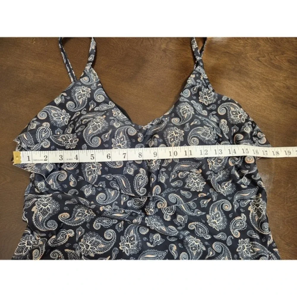 Primark Multicolor Paisley Printed Swimsuit Ruffle One Piece Bathing‎ Suit US 12